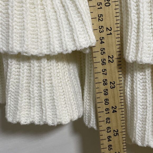 FREE PEOPLE LAYER CAKE TURTLENECK SWEATER COCONUT Women's Ivory Small Oversize - Picture 8 of 10